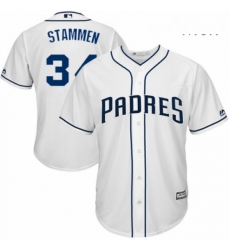 Mens Majestic San Diego Padres 34 Craig Stammen Replica White Home Cool Base MLB Jersey Mens Majestic San Diego Padres 34 Craig Stammen Replica White Home Cool Base MLB Jersey