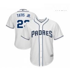 Mens San Diego Padres 23 Fernando Tatis Jr Replica White Home Cool Base Baseball Jersey Mens San Diego Padres 23 Fernando Tatis Jr Replica White Home Cool Base Baseball Jersey