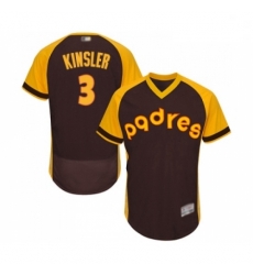 Mens San Diego Padres 3 Ian Kinsler Brown Alternate Cooperstown Authentic Collection MLB Jersey Flex Base Baseb Mens San Diego Padres 3 Ian Kinsler Brown Alternate Cooperstown Authentic Collection MLB Jersey Flex Base Baseb