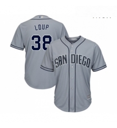 Mens San Diego Padres 38 Aaron Loup Replica Grey Road Cool Base Baseball Jersey Mens San Diego Padres 38 Aaron Loup Replica Grey Road Cool Base Baseball Jersey