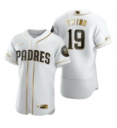 San Diego Padres 19 Tony Gwynn White Nike Mens Authentic Golden Edition MLB Jersey San Diego Padres 19 Tony Gwynn White Nike Mens Authentic Golden Edition MLB Jersey