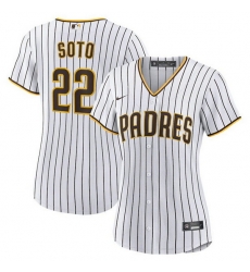 Women San Diego Padres 22 Juan Soto White Cool Base Stitched Baseball Jersey 28Run Small 29 Women San Diego Padres 22 Juan Soto White Cool Base Stitched Baseball Jersey 28Run Small 29