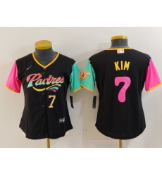 Women San Diego Padres 7 Ha Seong Kim Black City Connect Stitched Baseball Jersey 1 Women San Diego Padres 7 Ha Seong Kim Black City Connect Stitched Baseball Jersey 1