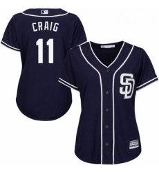 Womens Majestic San Diego Padres 11 Allen Craig Authentic Navy Blue Alternate 1 Cool Base MLB Jersey Womens Majestic San Diego Padres 11 Allen Craig Authentic Navy Blue Alternate 1 Cool Base MLB Jersey