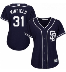 Womens Majestic San Diego Padres 31 Dave Winfield Replica Navy Blue Alternate 1 Cool Base MLB Jersey Womens Majestic San Diego Padres 31 Dave Winfield Replica Navy Blue Alternate 1 Cool Base MLB Jersey