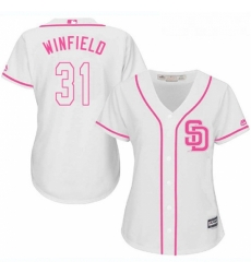 Womens Majestic San Diego Padres 31 Dave Winfield Replica White Fashion Cool Base MLB Jersey Womens Majestic San Diego Padres 31 Dave Winfield Replica White Fashion Cool Base MLB Jersey