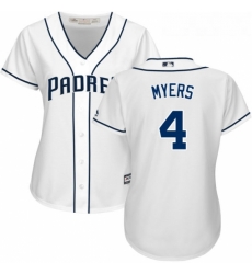 Womens Majestic San Diego Padres 4 Wil Myers Authentic White Home Cool Base MLB Jersey Womens Majestic San Diego Padres 4 Wil Myers Authentic White Home Cool Base MLB Jersey