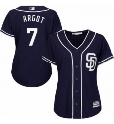 Womens Majestic San Diego Padres 7 Manuel Margot Authentic Navy Blue Alternate 1 Cool Base MLB Jersey Womens Majestic San Diego Padres 7 Manuel Margot Authentic Navy Blue Alternate 1 Cool Base MLB Jersey