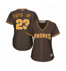 Womens San Diego Padres 23 Fernando Tatis Jr Replica Brown Alternate Cool Base Baseball Jersey Womens San Diego Padres 23 Fernando Tatis Jr Replica Brown Alternate Cool Base Baseball Jersey