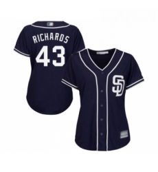 Womens San Diego Padres 43 Garrett Richards Replica Navy Blue Alternate 1 Cool Base Baseball Jersey Womens San Diego Padres 43 Garrett Richards Replica Navy Blue Alternate 1 Cool Base Baseball Jersey