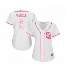 Womens San Diego Padres 5 Greg Garcia Replica White Fashion Cool Base Baseball Jersey Womens San Diego Padres 5 Greg Garcia Replica White Fashion Cool Base Baseball Jersey