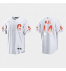 Men San Francisco Giants 14 Vida Blue Men 2021 City Connect White Fan Version Jersey Men San Francisco Giants 14 Vida Blue Men 2021 City Connect White Fan Version Jersey