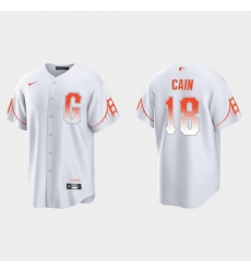 Men San Francisco Giants 18 Matt Cain Men 2021 City Connect White Fan Version Jersey Men San Francisco Giants 18 Matt Cain Men 2021 City Connect White Fan Version Jersey