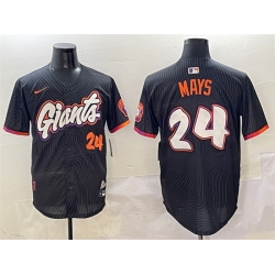 Men San Francisco Giants 24 Willie Mays Anthracite 2025 City Connect Limited Stitched Baseball Jersey