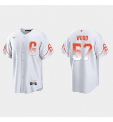 Men San Francisco Giants 57 Alex Wood Men 2021 City Connect White Fan Version Jersey Men San Francisco Giants 57 Alex Wood Men 2021 City Connect White Fan Version Jersey