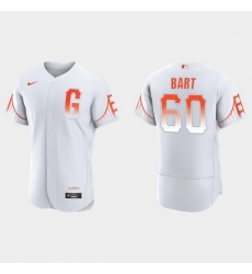 Men San Francisco Giants 60 Joey Bart Men 2021 City Connect Authentic White Jersey Men San Francisco Giants 60 Joey Bart Men 2021 City Connect Authentic White Jersey