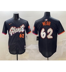 Men San Francisco Giants 62 Logan Webb Anthracite 2025 City Connect Limited Stitched Baseball Jersey