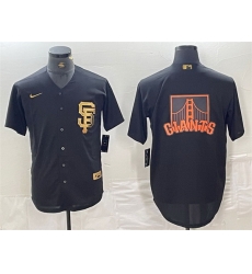 Men San Francisco Giants Black Team Big Logo Cool Base Stitched Baseball Jersey 3 Men San Francisco Giants Black Team Big Logo Cool Base Stitched Baseball Jersey 3