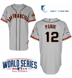 Mens Majestic San Francisco Giants 12 Joe Panik Authentic Grey Road Cool Base w2014 World Series Patch MLB Jersey Mens Majestic San Francisco Giants 12 Joe Panik Authentic Grey Road Cool Base w2014 World Series Patch MLB Jersey