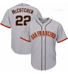 Mens Majestic San Francisco Giants 22 Andrew McCutchen Replica Grey Road Cool Base MLB Jersey Mens Majestic San Francisco Giants 22 Andrew McCutchen Replica Grey Road Cool Base MLB Jersey