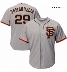 Mens Majestic San Francisco Giants 29 Jeff Samardzija Replica Grey Road 2 Cool Base MLB Jersey Mens Majestic San Francisco Giants 29 Jeff Samardzija Replica Grey Road 2 Cool Base MLB Jersey