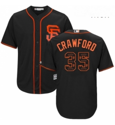 Mens Majestic San Francisco Giants 35 Brandon Crawford Authentic Black Team Logo Fashion Cool Base MLB Jersey Mens Majestic San Francisco Giants 35 Brandon Crawford Authentic Black Team Logo Fashion Cool Base MLB Jersey