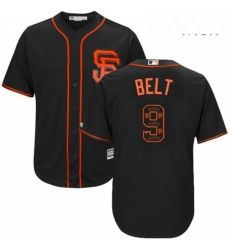 Mens Majestic San Francisco Giants 9 Brandon Belt Authentic Black Team Logo Fashion Cool Base MLB Jersey Mens Majestic San Francisco Giants 9 Brandon Belt Authentic Black Team Logo Fashion Cool Base MLB Jersey