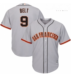 Mens Majestic San Francisco Giants 9 Brandon Belt Replica Grey Road Cool Base MLB Jersey Mens Majestic San Francisco Giants 9 Brandon Belt Replica Grey Road Cool Base MLB Jersey