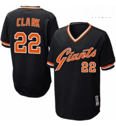 Mens Mitchell and Ness San Francisco Giants 22 Will Clark Authentic Black Throwback MLB Jersey Mens Mitchell and Ness San Francisco Giants 22 Will Clark Authentic Black Throwback MLB Jersey