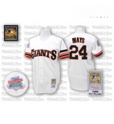 Mens Mitchell and Ness San Francisco Giants 24 Willie Mays Replica White Throwback MLB Jersey Mens Mitchell and Ness San Francisco Giants 24 Willie Mays Replica White Throwback MLB Jersey