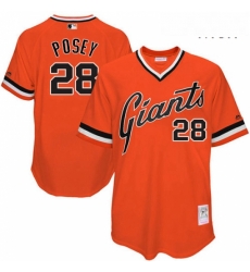 Mens Mitchell and Ness San Francisco Giants 28 Buster Posey Authentic Orange Throwback MLB Jersey Mens Mitchell and Ness San Francisco Giants 28 Buster Posey Authentic Orange Throwback MLB Jersey