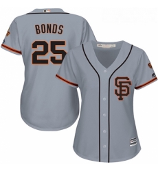 Womens Majestic San Francisco Giants 25 Barry Bonds Authentic Grey Road 2 Cool Base MLB Jersey Womens Majestic San Francisco Giants 25 Barry Bonds Authentic Grey Road 2 Cool Base MLB Jersey