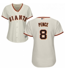 Womens Majestic San Francisco Giants 8 Hunter Pence Authentic Cream Home Cool Base MLB Jersey Womens Majestic San Francisco Giants 8 Hunter Pence Authentic Cream Home Cool Base MLB Jersey