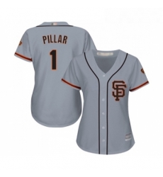Womens San Francisco Giants 1 Kevin Pillar Replica Grey Road 2 Cool Base Baseball Jersey Womens San Francisco Giants 1 Kevin Pillar Replica Grey Road 2 Cool Base Baseball Jersey
