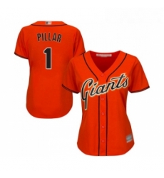 Womens San Francisco Giants 1 Kevin Pillar Replica Orange Alternate Cool Base Baseball Jersey Womens San Francisco Giants 1 Kevin Pillar Replica Orange Alternate Cool Base Baseball Jersey