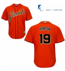 Youth Majestic San Francisco Giants 19 Alen Hanson Authentic Orange Alternate Cool Base MLB Jersey Youth Majestic San Francisco Giants 19 Alen Hanson Authentic Orange Alternate Cool Base MLB Jersey