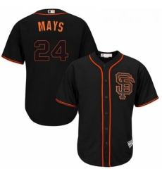 Youth Majestic San Francisco Giants 24 Willie Mays Replica Black Alternate Cool Base MLB Jersey Youth Majestic San Francisco Giants 24 Willie Mays Replica Black Alternate Cool Base MLB Jersey