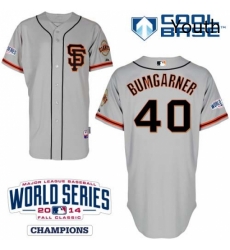 Youth Majestic San Francisco Giants 40 Madison Bumgarner Authentic Grey Road 2 Cool Base w2014 World Series Patch MLB Jersey Youth Majestic San Francisco Giants 40 Madison Bumgarner Authentic Grey Road 2 Cool Base w2014 World Series Patch MLB Jersey