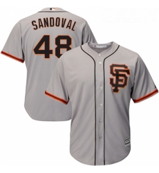 Youth Majestic San Francisco Giants 48 Pablo Sandoval Replica Grey Road 2 Cool Base MLB Jersey Youth Majestic San Francisco Giants 48 Pablo Sandoval Replica Grey Road 2 Cool Base MLB Jersey