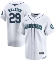 Men Seattle Mariners 29 Cal Raleig White 2024 Home Limited Stitched Jersey Men Seattle Mariners 29 Cal Raleig White 2024 Home Limited Stitched Jersey