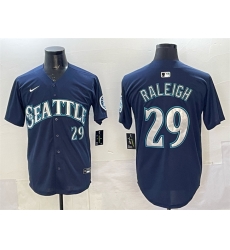 Men Seattle Mariners 29 Cal Raleigh Navy Limited Stitched jersey Men Seattle Mariners 29 Cal Raleigh Navy Limited Stitched jersey