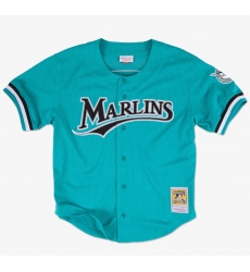 Men's Blank Teal Florida Marlins 1995 Authentic Batting Practice Jersey