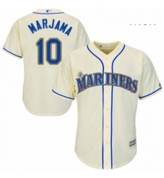 Mens Majestic Seattle Mariners 10 Mike Marjama Replica Cream Alternate Cool Base MLB Jersey Mens Majestic Seattle Mariners 10 Mike Marjama Replica Cream Alternate Cool Base MLB Jersey