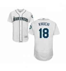 Mens Seattle Mariners 18 Yusei Kikuchi White Home Flex Base Authentic Collection Baseball Jersey Mens Seattle Mariners 18 Yusei Kikuchi White Home Flex Base Authentic Collection Baseball Jersey