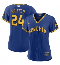 Women Seattle Mariners 24 Ken Griffey Jr Royal 2023 City Connect Stitched Baseball Jersey Women Seattle Mariners 24 Ken Griffey Jr Royal 2023 City Connect Stitched Baseball Jersey