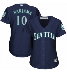 Womens Majestic Seattle Mariners 10 Mike Marjama Authentic Navy Blue Alternate 2 Cool Base MLB Jersey Womens Majestic Seattle Mariners 10 Mike Marjama Authentic Navy Blue Alternate 2 Cool Base MLB Jersey