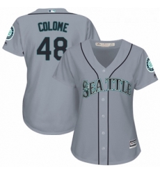 Womens Majestic Seattle Mariners 48 Alex Colome Authentic Grey Road Cool Base MLB Jersey Womens Majestic Seattle Mariners 48 Alex Colome Authentic Grey Road Cool Base MLB Jersey