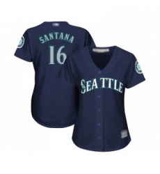 Womens Seattle Mariners 16 Domingo Santana Replica Navy Blue Alternate 2 Cool Base Baseball Jersey Womens Seattle Mariners 16 Domingo Santana Replica Navy Blue Alternate 2 Cool Base Baseball Jersey
