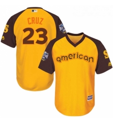 Youth Majestic Seattle Mariners 23 Nelson Cruz Authentic Yellow 2016 All Star American League BP Cool Base MLB Jersey Youth Majestic Seattle Mariners 23 Nelson Cruz Authentic Yellow 2016 All Star American League BP Cool Base MLB Jersey