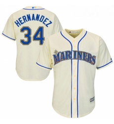 Youth Majestic Seattle Mariners 34 Felix Hernandez Authentic Cream Alternate Cool Base MLB Jersey Youth Majestic Seattle Mariners 34 Felix Hernandez Authentic Cream Alternate Cool Base MLB Jersey